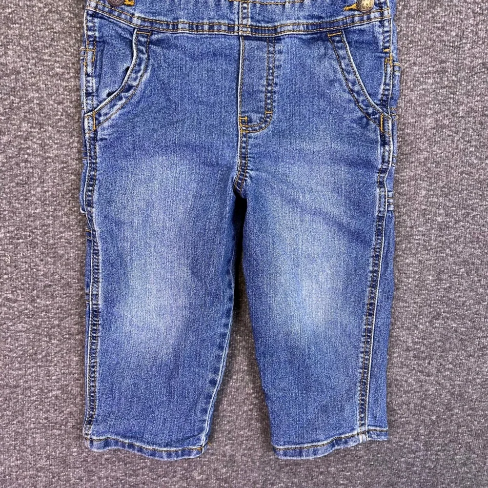 OshKosh B'gosh Denim Overalls Kids 3T Blue Carpenter Casual Stretch Bibs